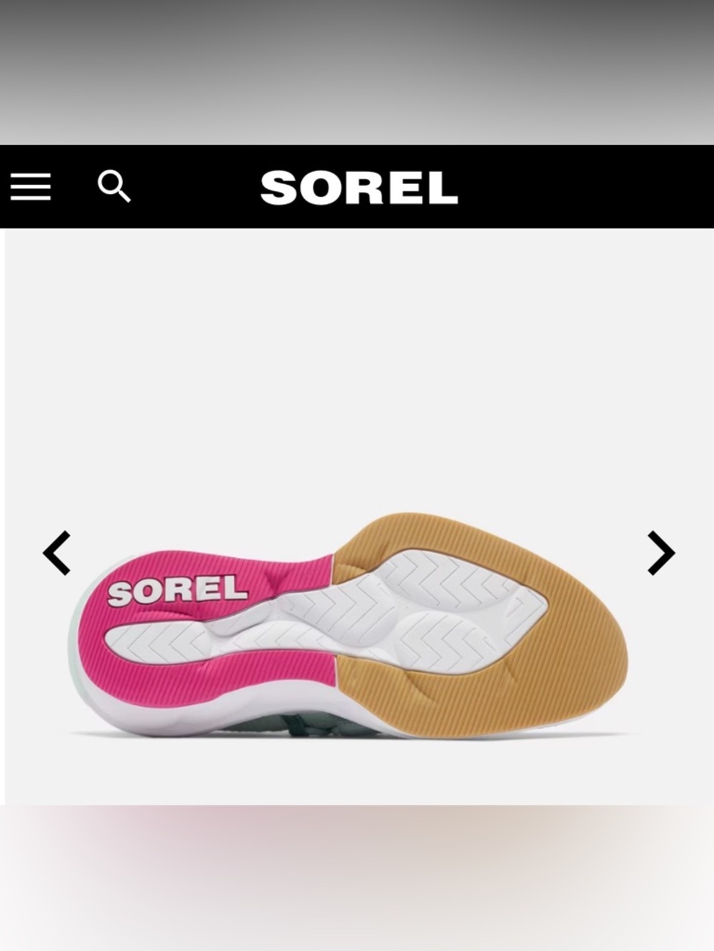 Sorel Mint Knit Lace-Up Women’s Sneakers with Gum and Pink Accents - Picture 6 of 14
